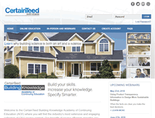 Tablet Screenshot of continuinged.certainteed.com