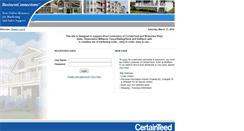 Desktop Screenshot of businessconnections.certainteed.com