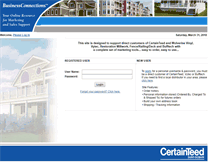 Tablet Screenshot of businessconnections.certainteed.com